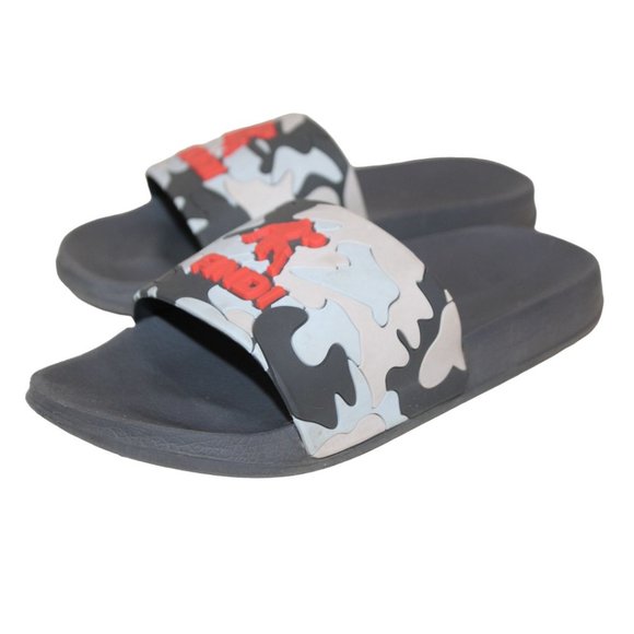 AND1 Boys Basketball Design SANDALS / SLIDES Slip-On Sz 3-4Y - Picture 4 of 10